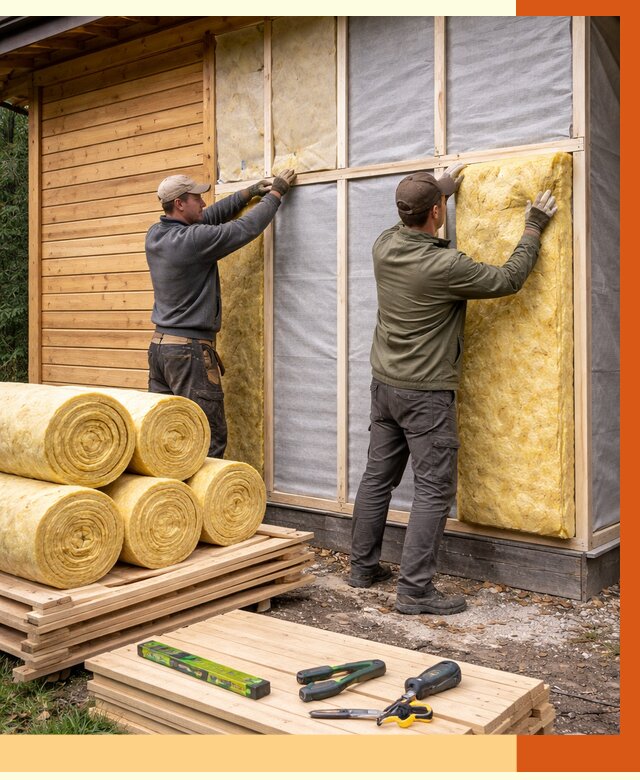 Утепление бани снаружи в Коркино от 88239 руб. под ключ | ТепломастерКрк