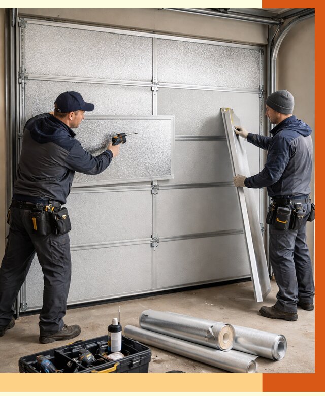 Утепление гаражных ворот в Коркино от 8149 руб/м2 — надежно и быстро | ТепломастерКрк