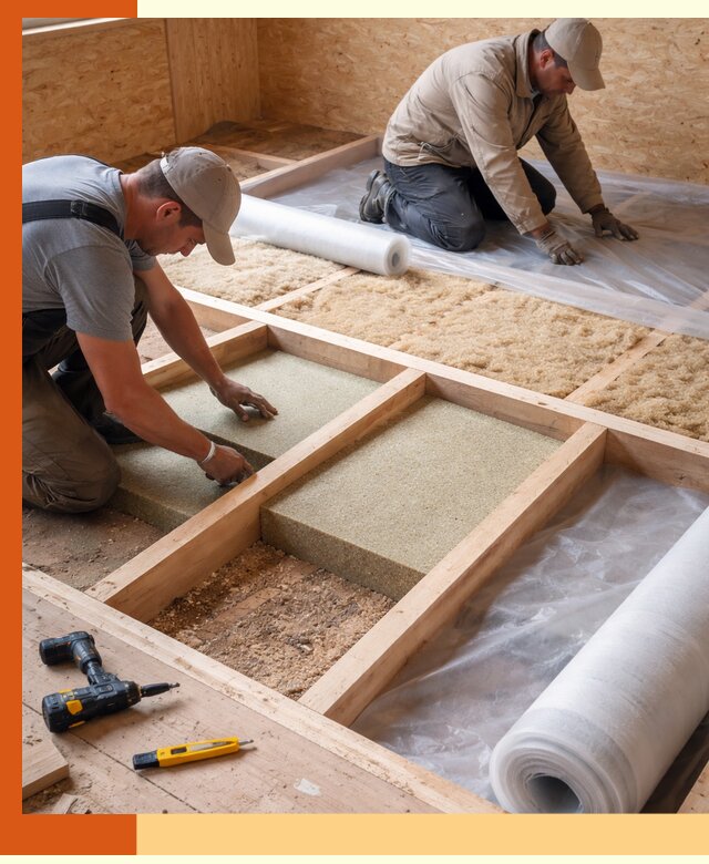 Профессиональное утепление деревянного пола в Коркино