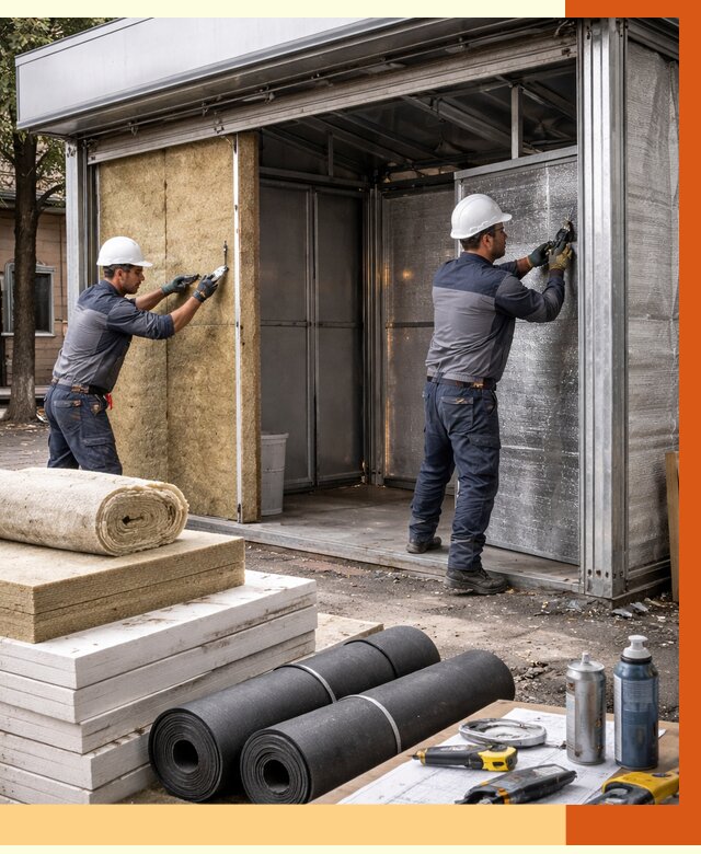 Утепление павильона шаурма в Коркино под ключ от 1246 руб. за м² | ТепломастерКрк