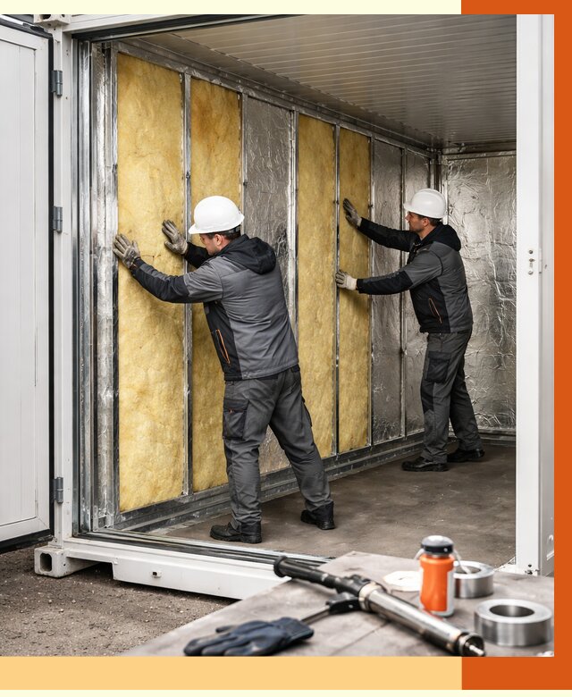 Утепление рефрижераторного контейнера в Коркино от 46715 руб./м² | ТепломастерКрк