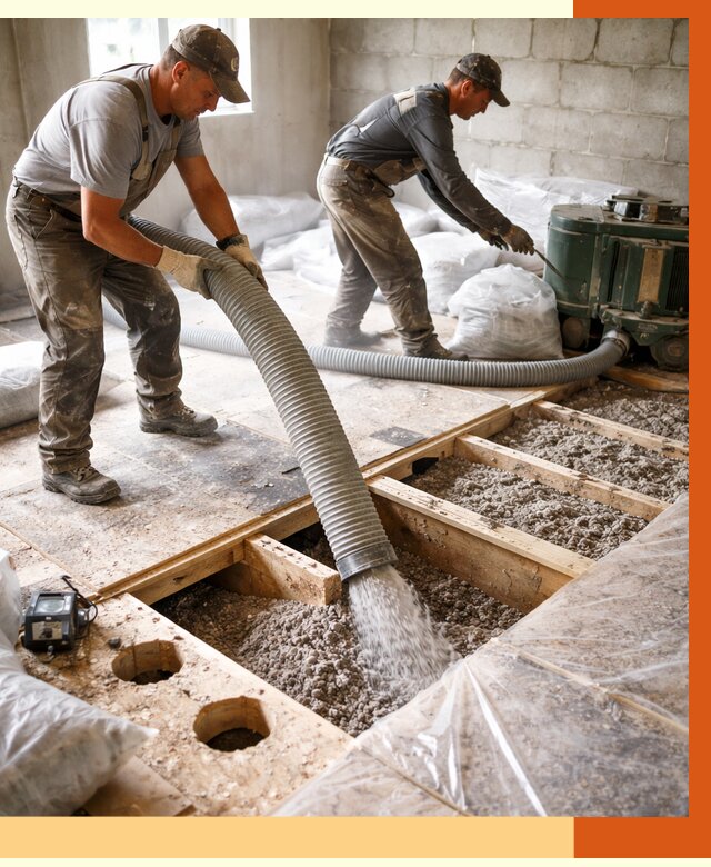 Заполнение пустот перекрытий в Коркино от 4671 руб. под ключ | ТепломастерКрк