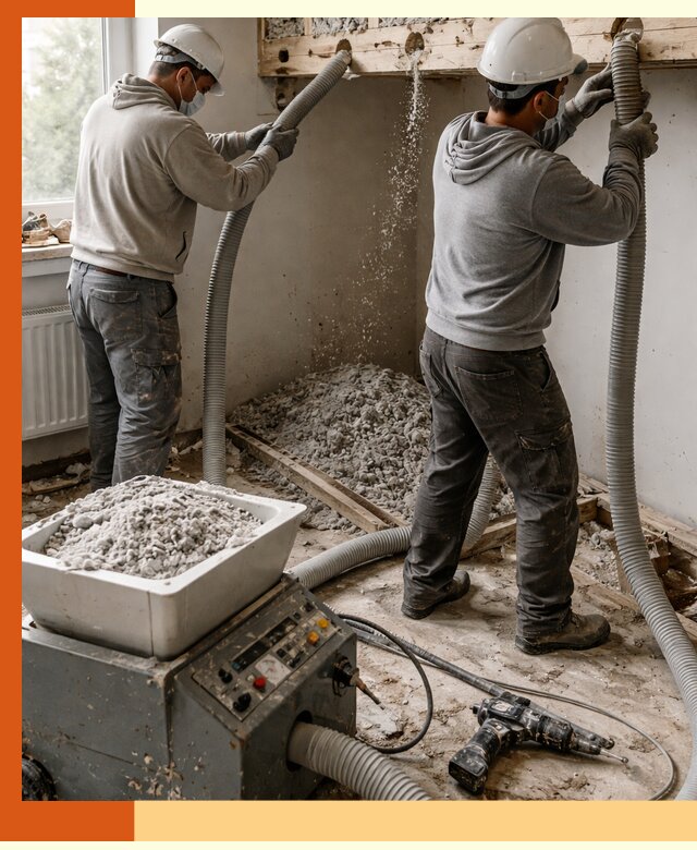 Заполнение пустот перекрытий пеной и наполнителями в Коркино