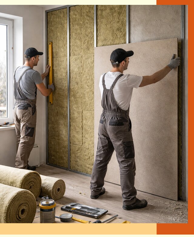 Шумоизоляция стен в Коркино от 4671 руб/м2 — звукоизоляция стен под ключ | ТепломастерКрк