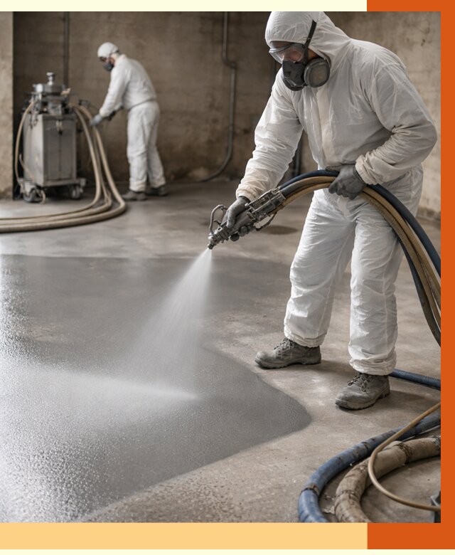 Гидроизоляция полимочевиной в Коркино от 8824 руб/м² — напыление полимерной гидроизоляции | ТепломастерКрк