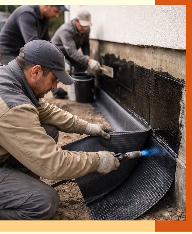 Гидроизоляция цоколя и отмостки в Коркино от 8824 руб. — ТепломастерКрк