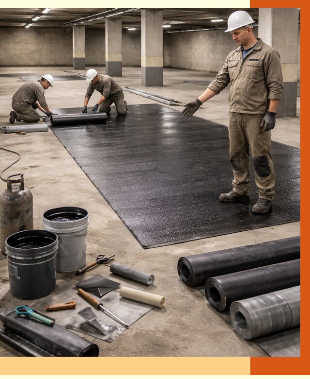 Гидроизоляция паркинга в Коркино от 1246 руб/м² — профессиональная защита | ТепломастерКрк