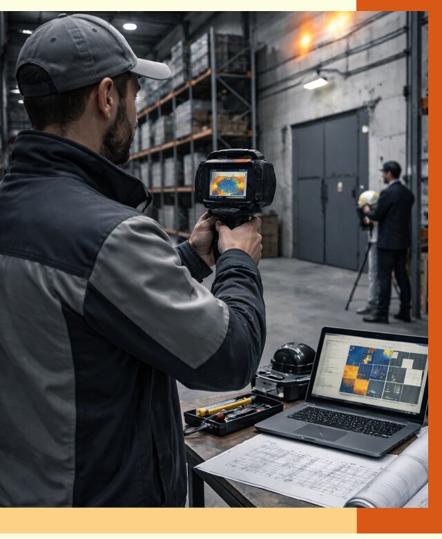 Тепловизионное обследование склада в Коркино от 6748 руб. | ТепломастерКрк