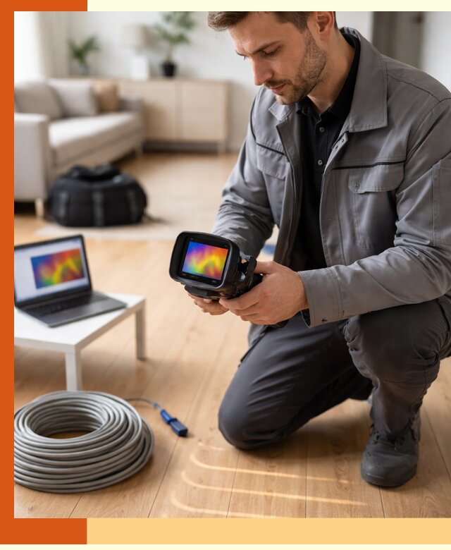 Тепловизионное обследование тёплого пола в Коркино для точной диагностики